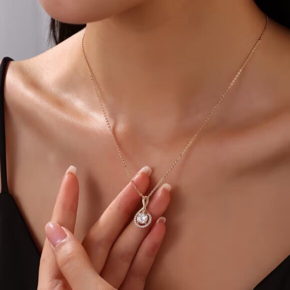 925 Sterling Silver Womens 2ct Diamond Pendant Necklace Ladies New 16 18 Jewelry - Picture 6 of 7